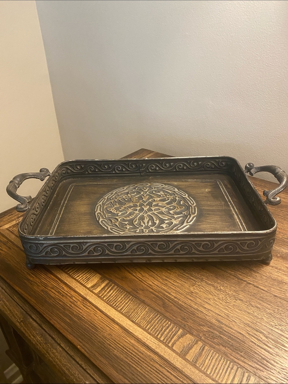 Metal Tray 10” X 14” EUC Heavy